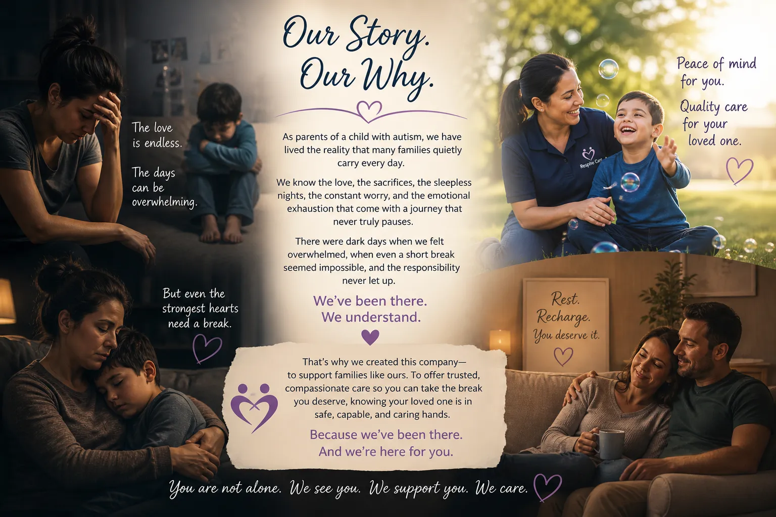 Compassionate caregiver supporting an individual in a home setting